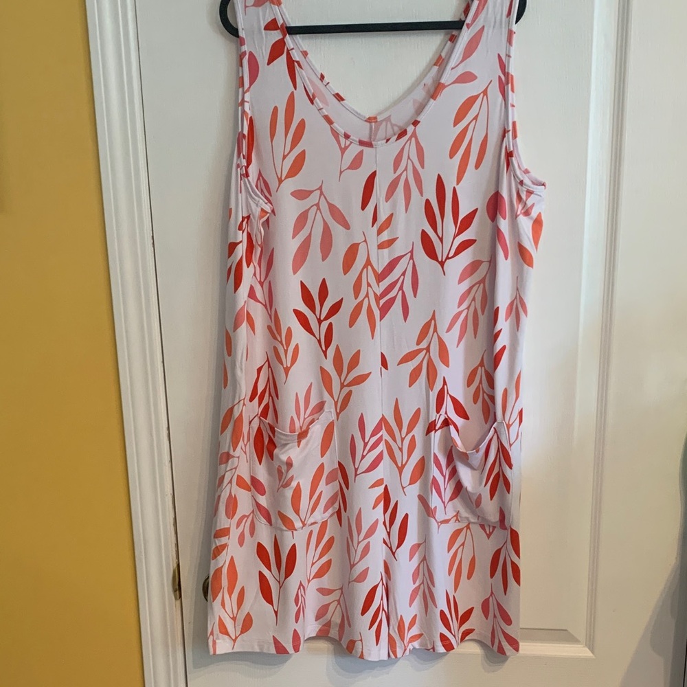 🇨🇦 Miik Foster reversible short Romper - Vibrant Leaf Print Romper